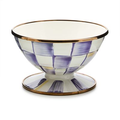 violet check ice cream dish