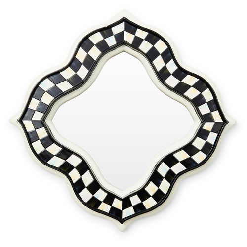 courtly quatriflower small wall mirror