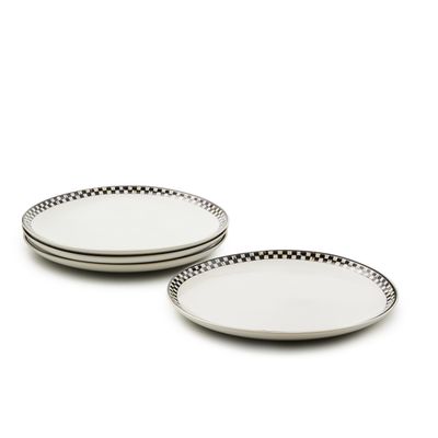courtly check everyday dinner plates, set of 4