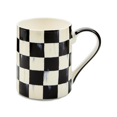 courtly check porcelain mug