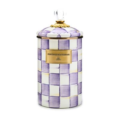 violet check large canister