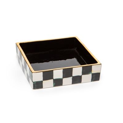 courtly check cocktail napkin holder