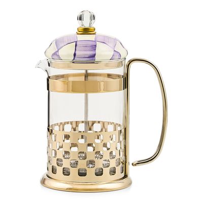 violet check french press