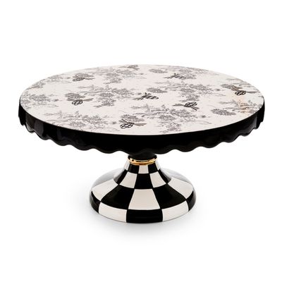 Bee Toile Large Pedestal Platter