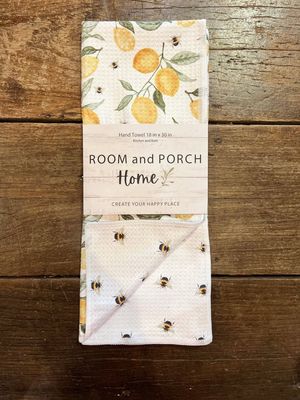 Lemon &amp; Bees Tea Towel