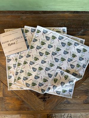 Blooming Mugs  -Dishcloth-  set of 3