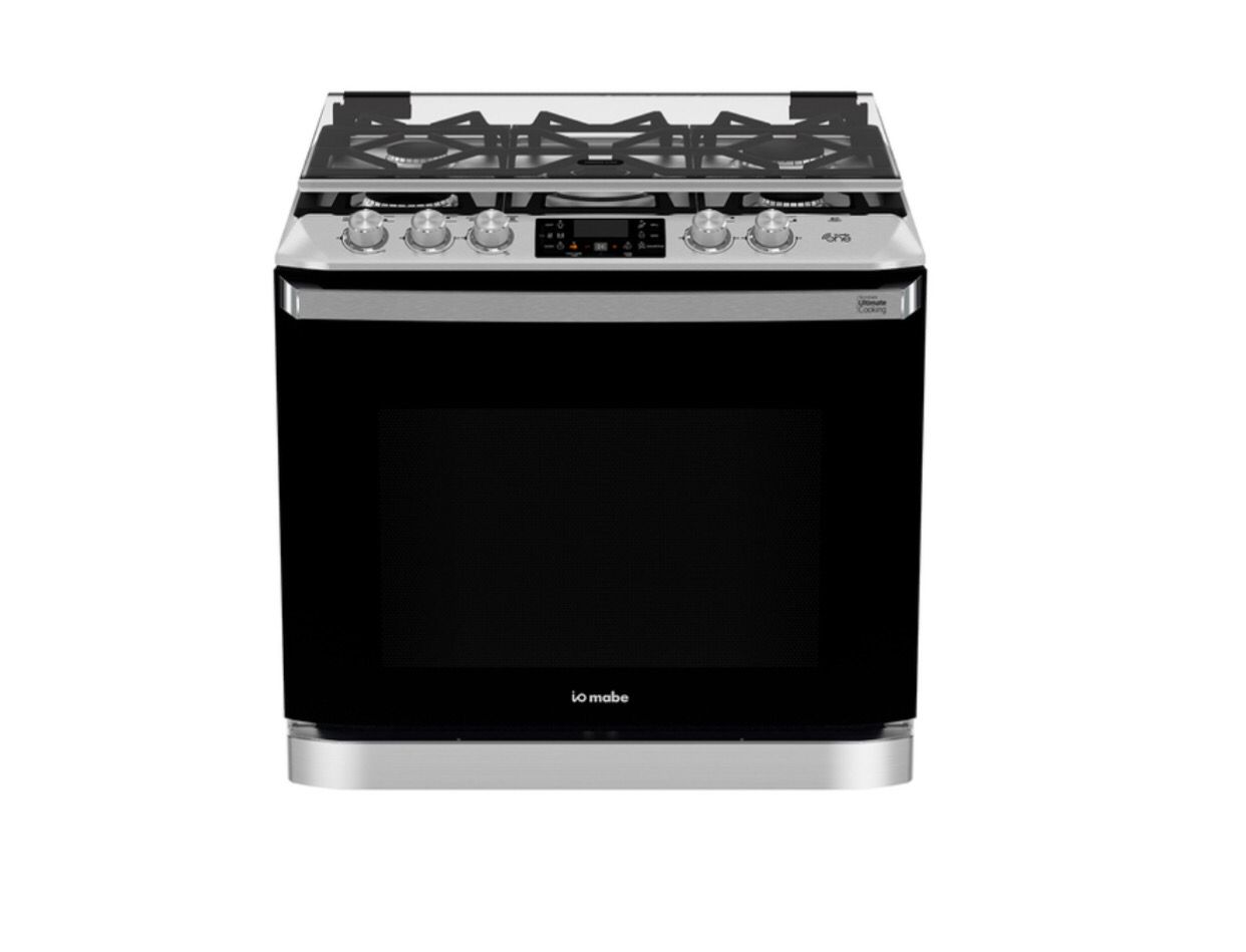 Estufa Conectividad Wifi 80 cm (30 pulgadas) Inoxidable con Vidrio Negro IO MABE - IO8094GETSS0;