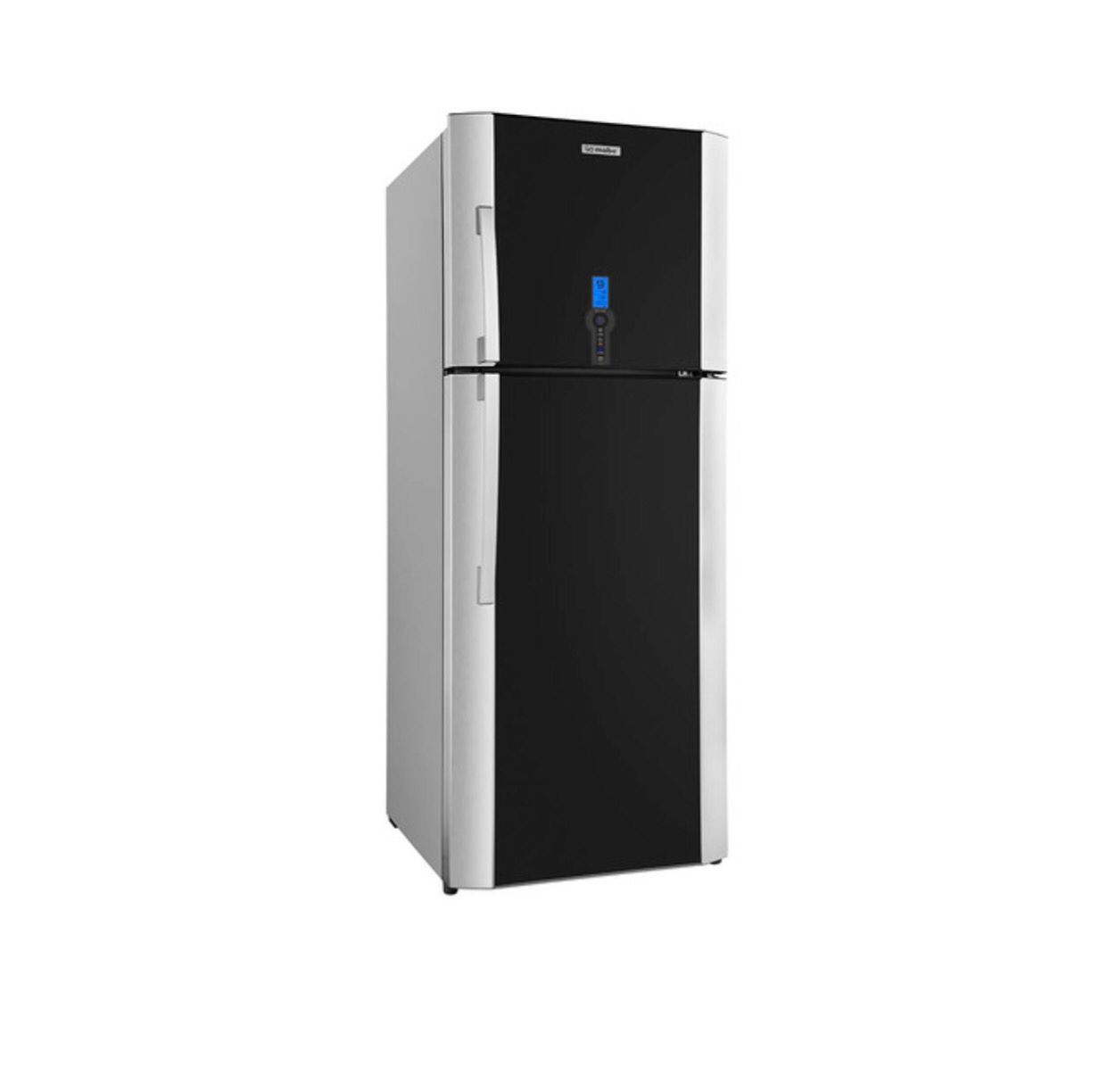 Refrigerador Automático Top Mount 510 L Acero Inoxidable Con Vidrio Gris Vulcano IO MABE - IOM510MZMRN0