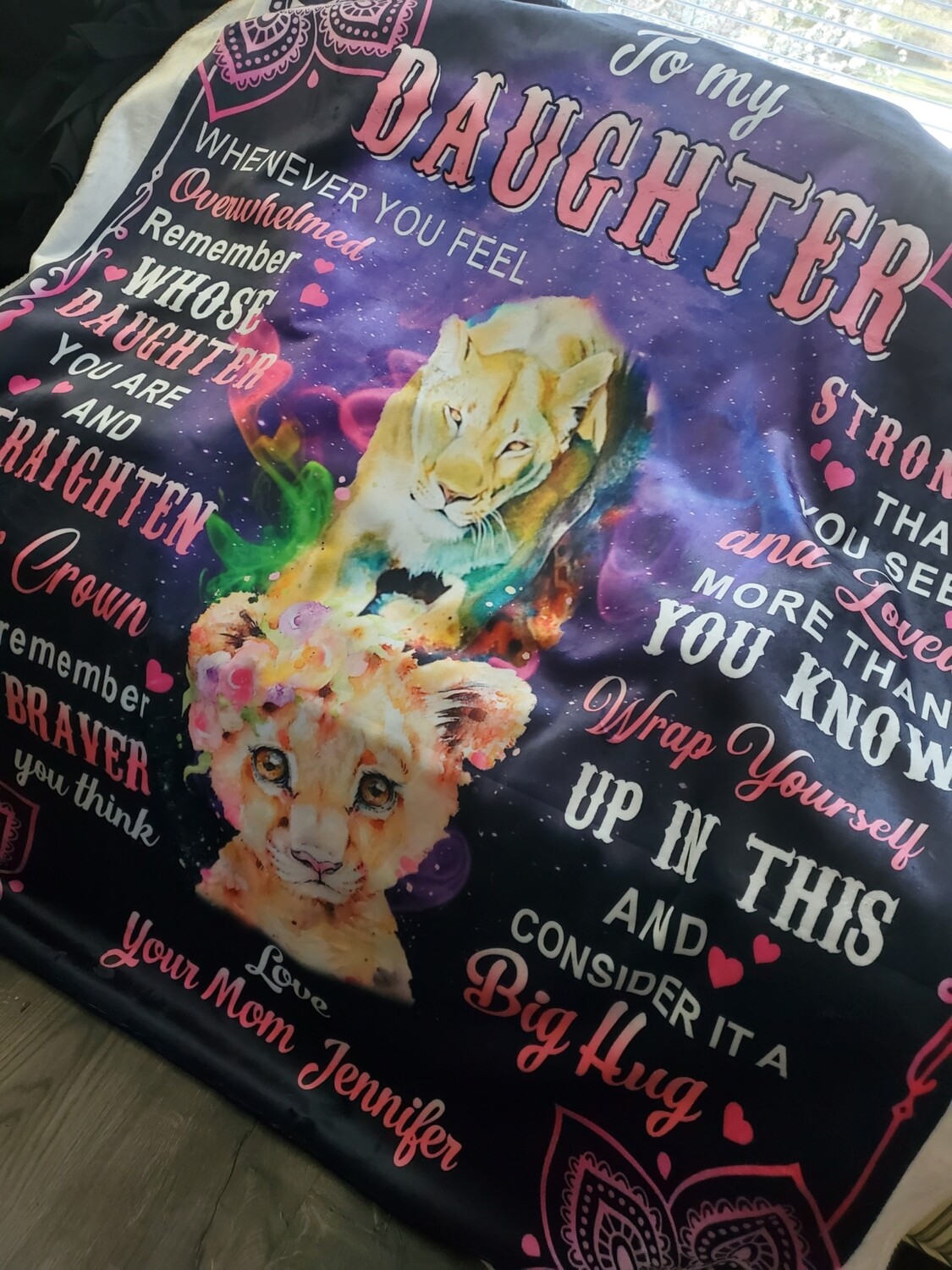 Personalized Lion Blanket