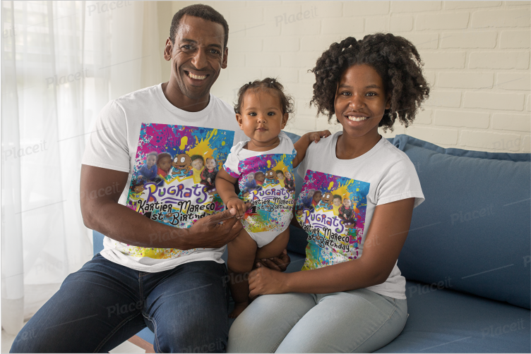 Custom White Center Print Shirts