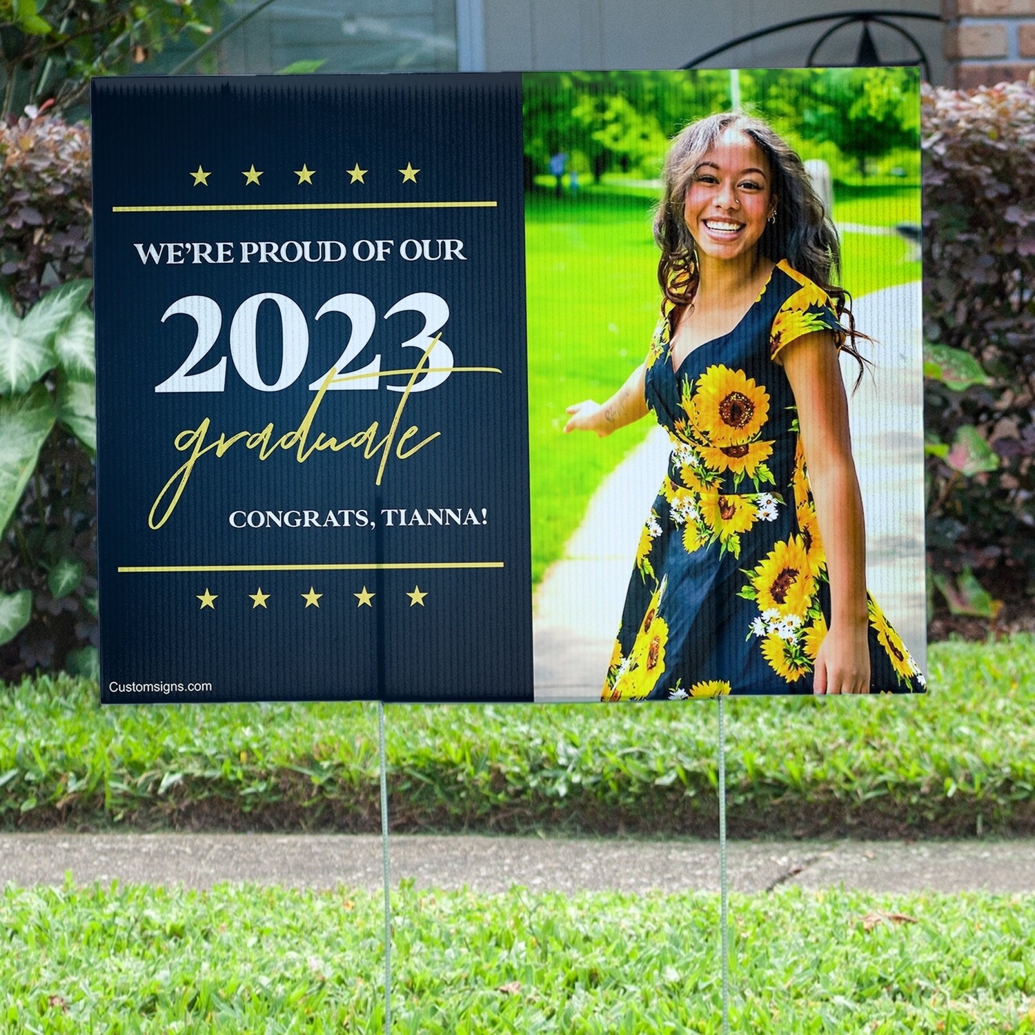 Personalized 2 Sided Plastic Yard Sign