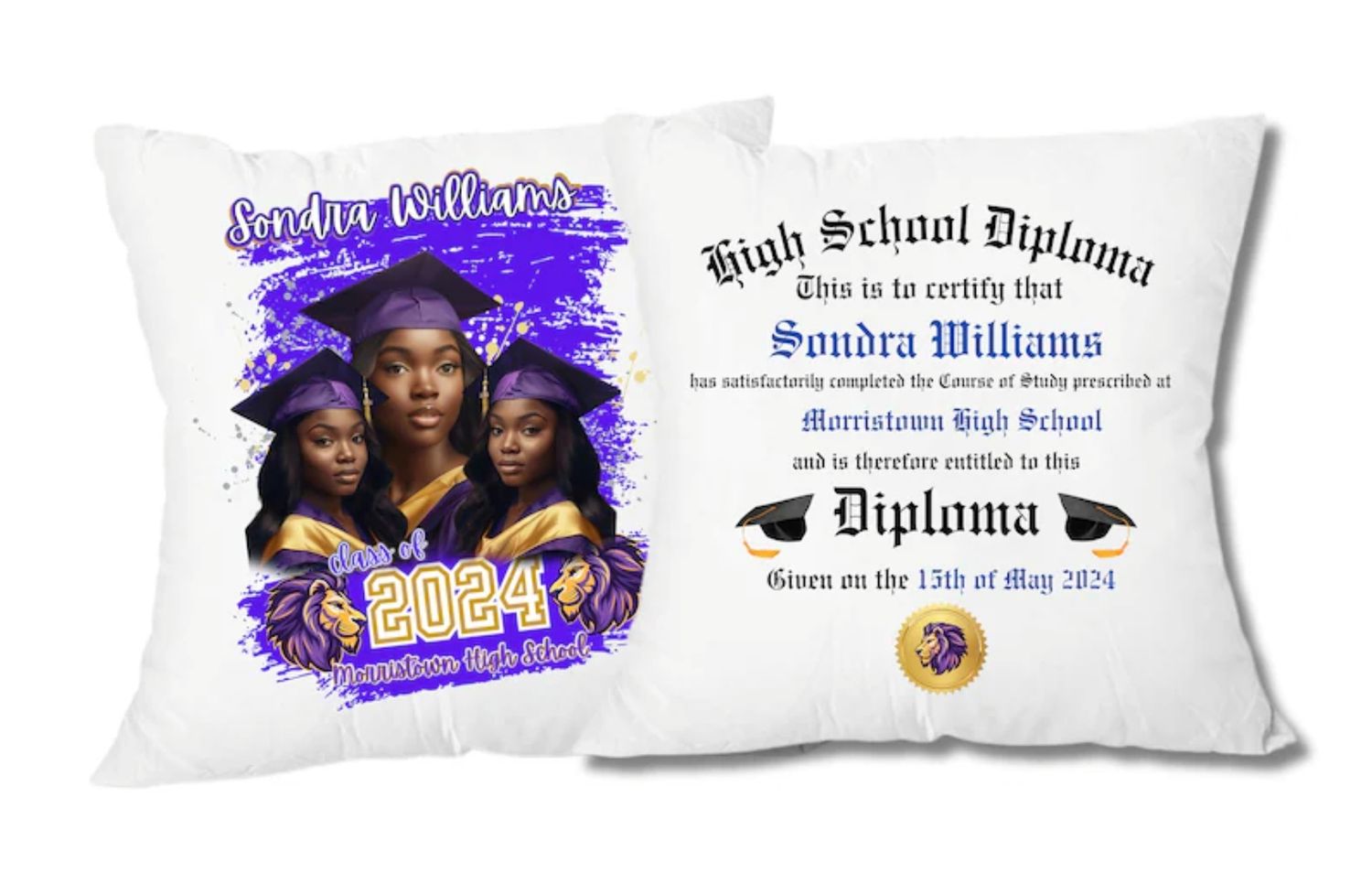 Grad Square Throw Pillow 