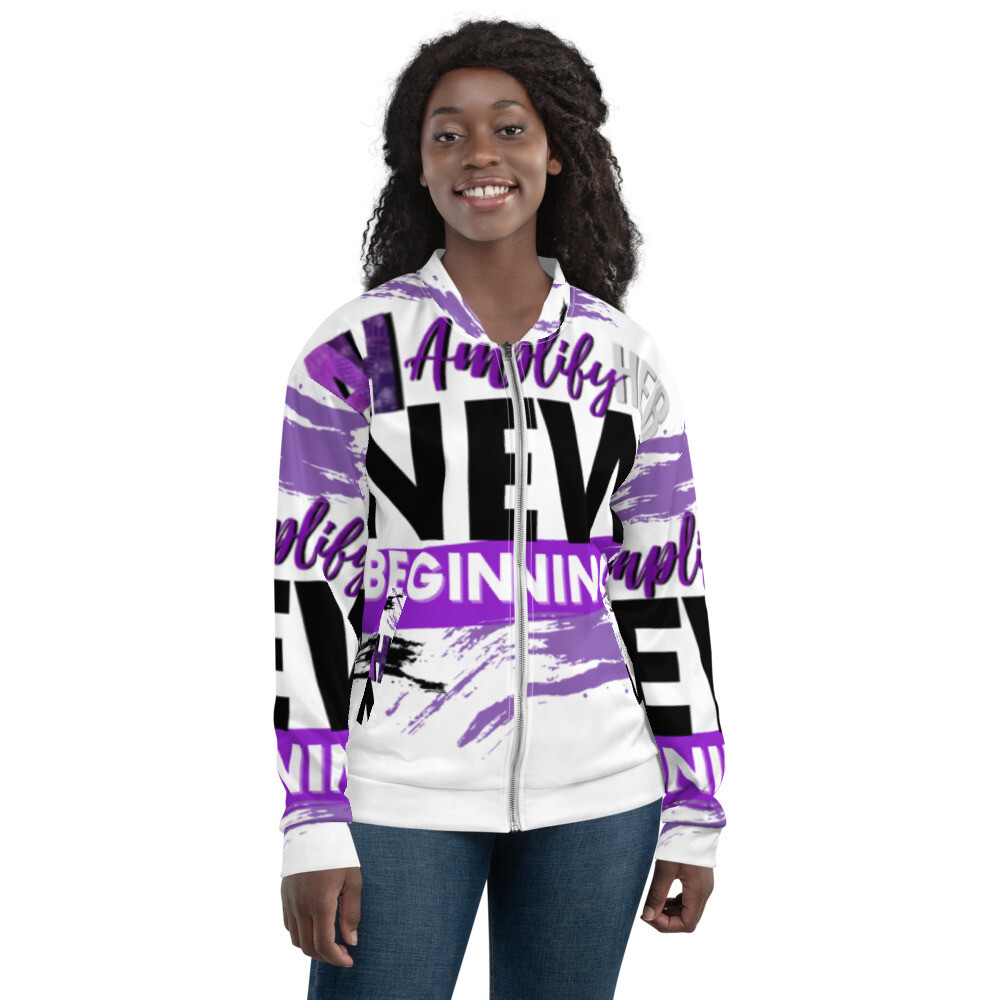 AmplifyHER "New Beginnings" - Unisex Bomber Jacket