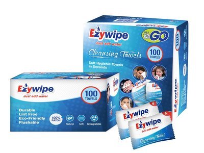 Ezywipe Individually wrapped cleansing towel (s) Box 100 pcs.