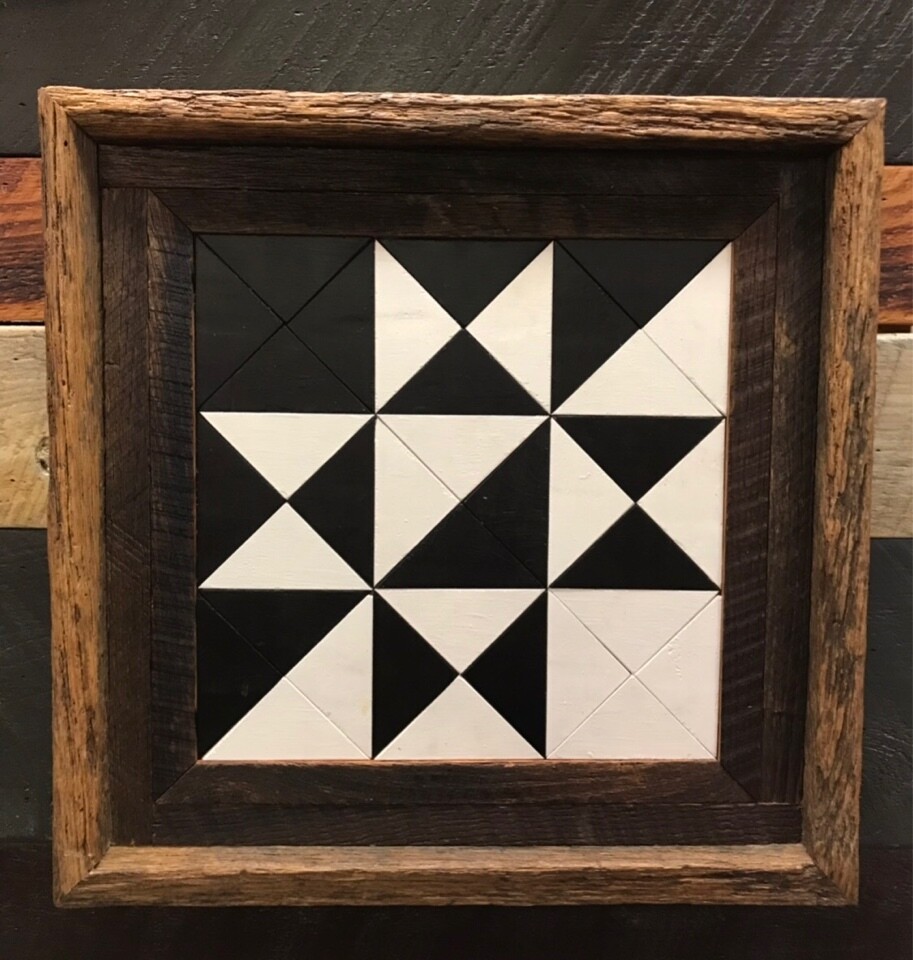 Black and White 8 Point Star