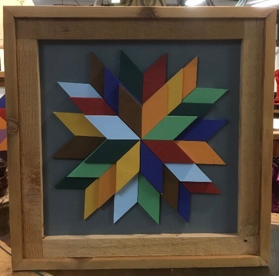 Multi Color Stacked Star