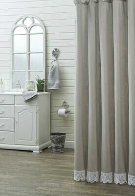 Vintage Crochet Shower Curtain