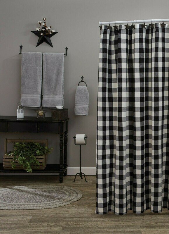 Wicklow Black and Cream Shower Curtain