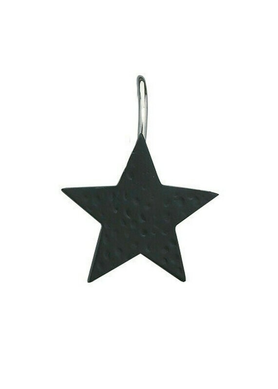Black Star Shower Curtain Hooks