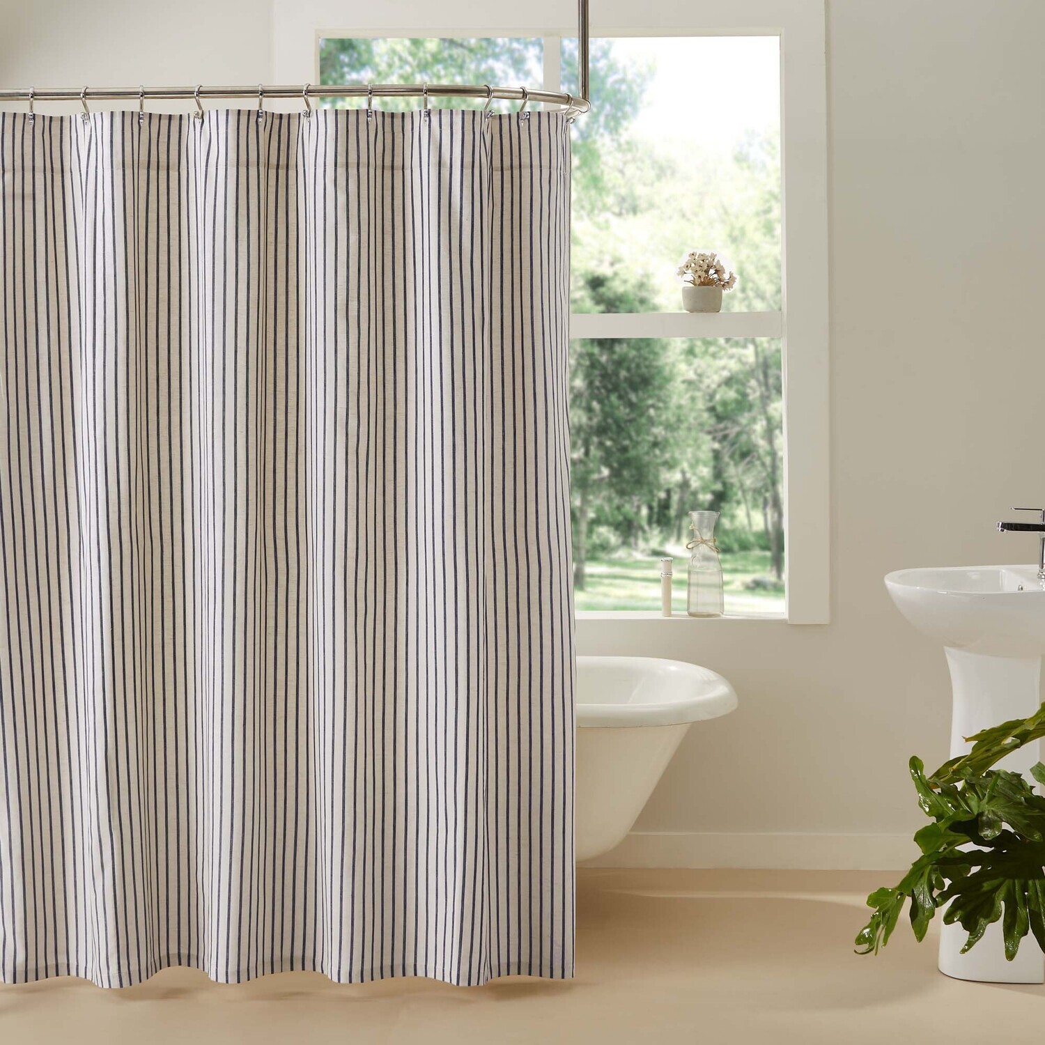 Kaila Ticking Stripe Shower Curtain