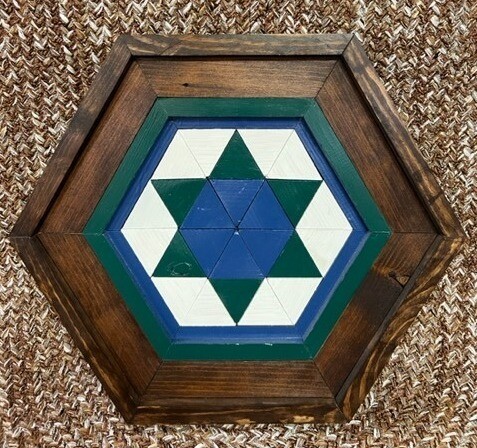 Blue &amp; Green Octagon Star