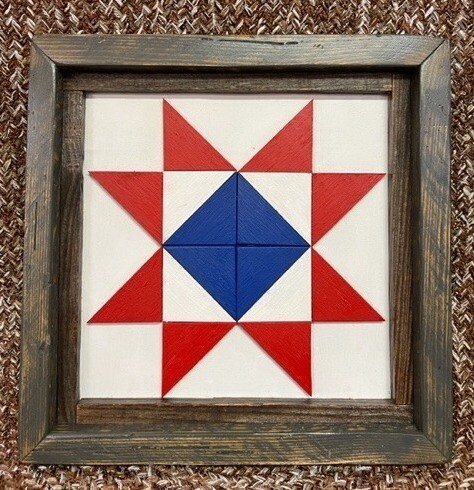 Patriotic 8 Point Star