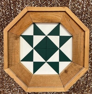 Octagon Star-Green/White
