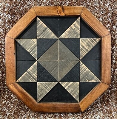 Natural &amp; Black Octagon Star