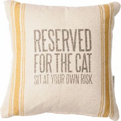 Reserved For the Cat Pillow