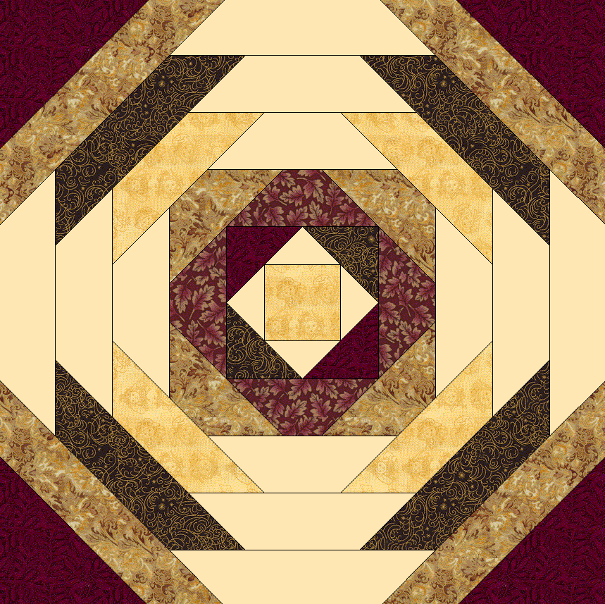 PINEAPPLE LOG CABIN #139