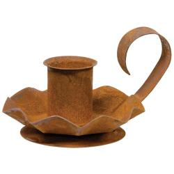 Tin Fluted Taper Candle Holder