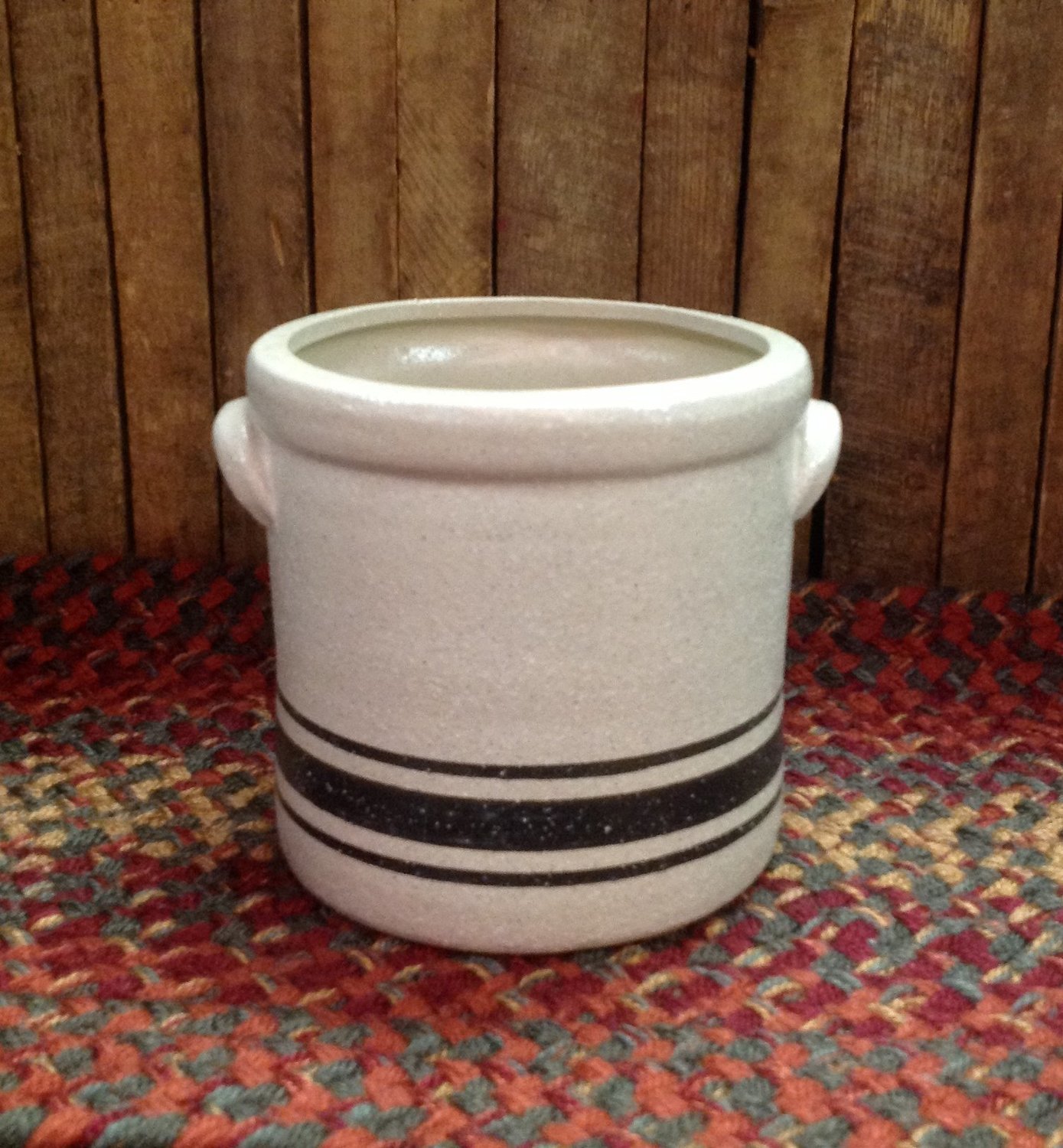 Crock with Black Stripe