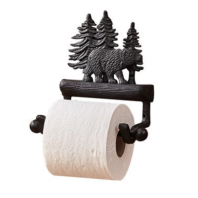 Black Bear Toilet Paper Holder
