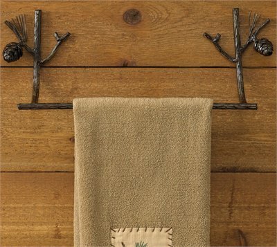Pine Cone Towel Bar