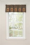 Cabin Lined Applique Valance
