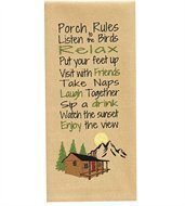 Porch Rules Dish Towel
