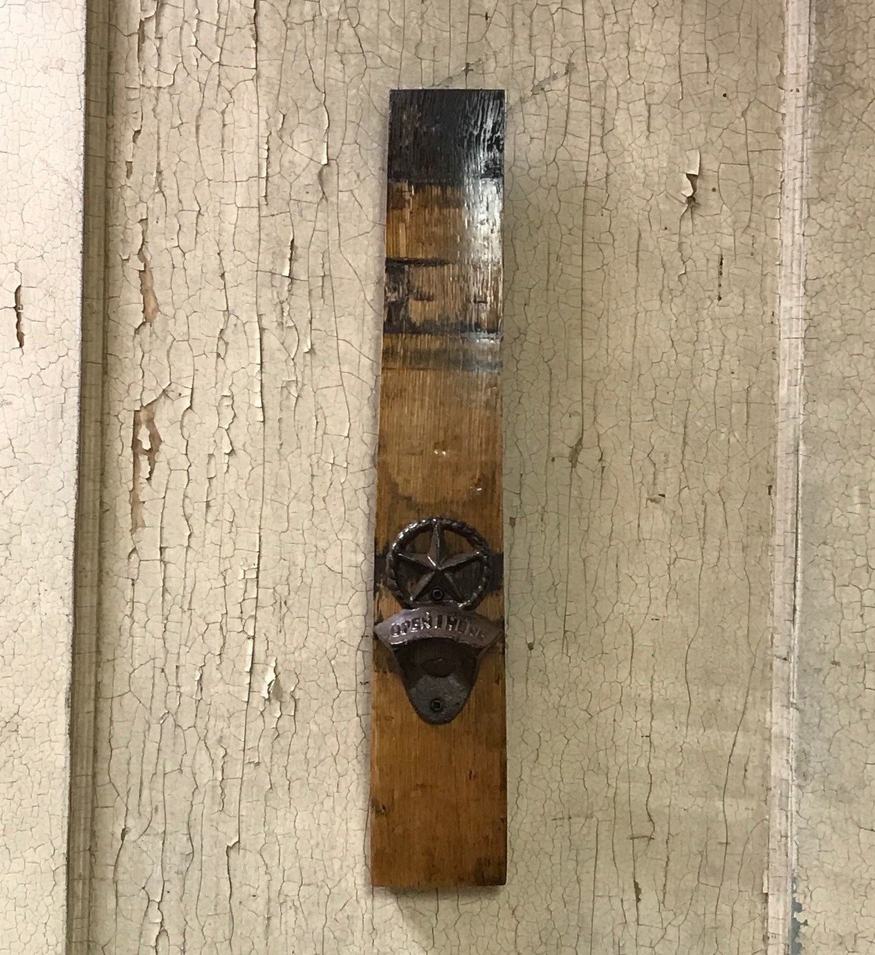 Large Stave Bottle Opener with Western Star