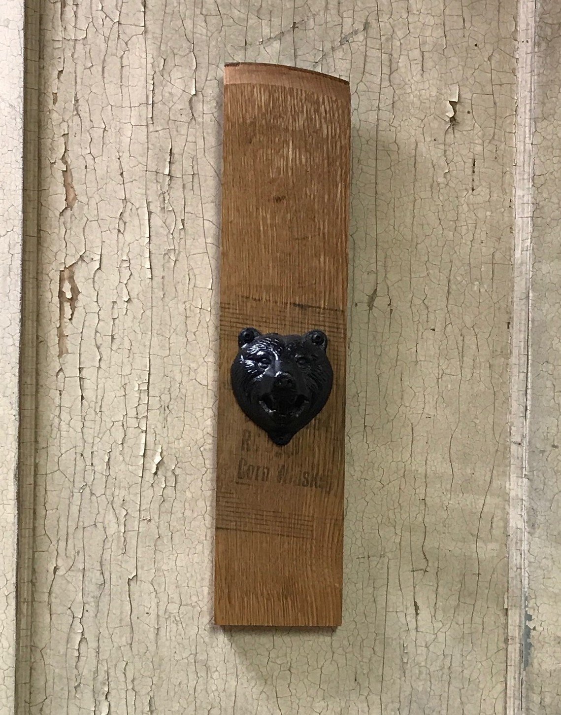 Stave Bottle Opener with Bear