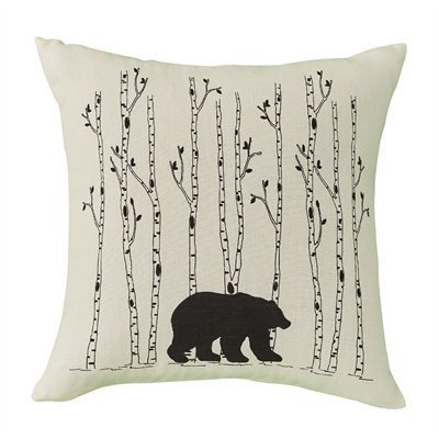 Bear in Birch Pillow