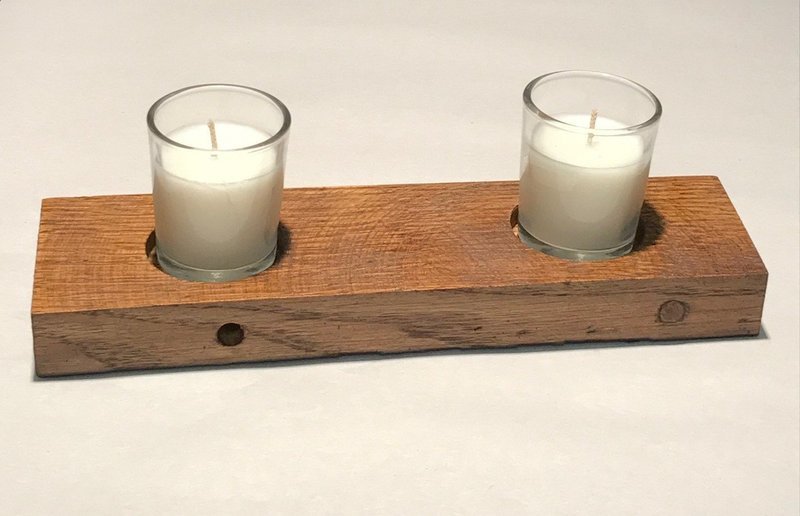 Barrel Stave Votive Holder