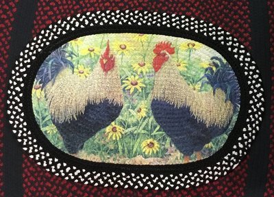 Braided Rooster Rug