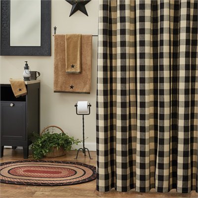 Wicklow Black Shower Curtain