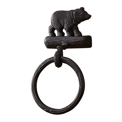 Black Bear Towel Ring