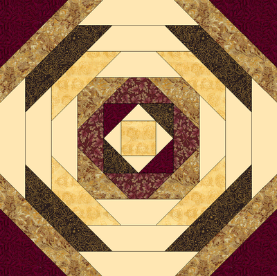 PINEAPPLE LOG CABIN #139