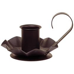 Tin Fluted Taper Candle Holder, COLOR: BLACK FLUTED CANDLE HOLDER