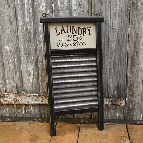 Washboard Laundry Sign