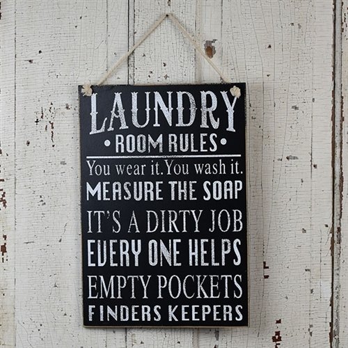 Laudry Room Rules Sign