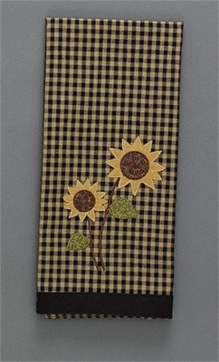 Sunflower Check Dish Towel