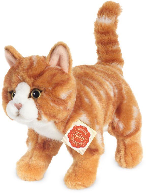 Katze stehend rot getigert 20 cm