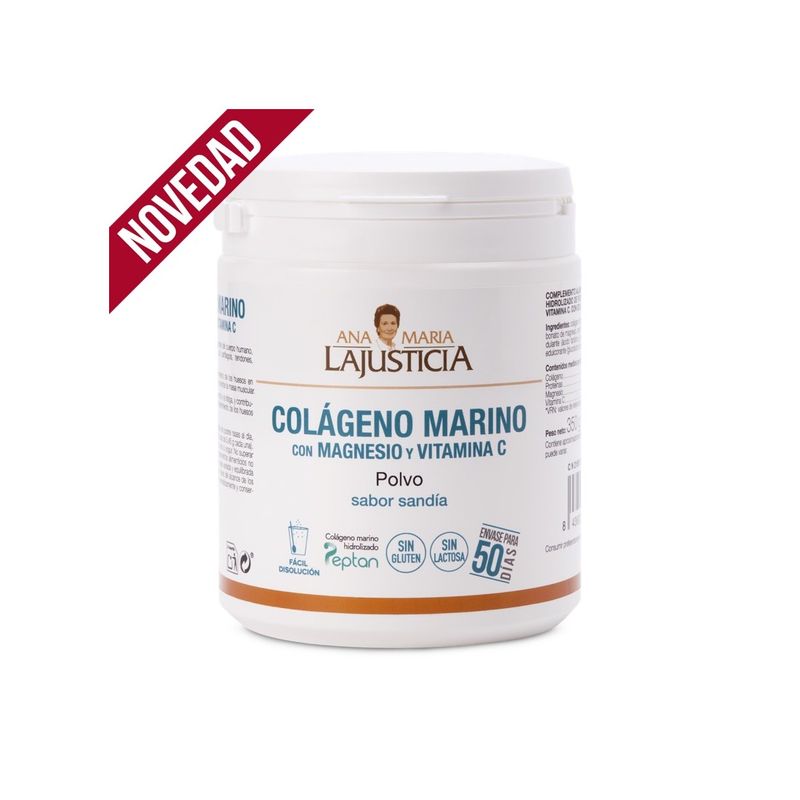 COLÁGENO MARINO CON MAGNESIO Y VITAMINA C Sabor sandía (350 gr) - Polvo - Ana Maria LaJusticia